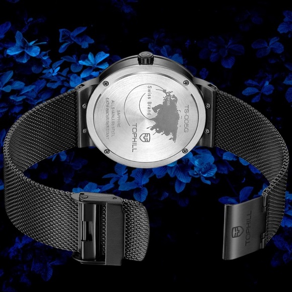 🎊HP🎉 MSRP $175 Men's Stainless Steel Swiss Watch - Picture 7 of 8